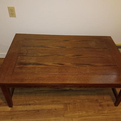 Wood coffee table