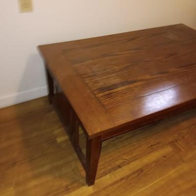 Wood coffee table