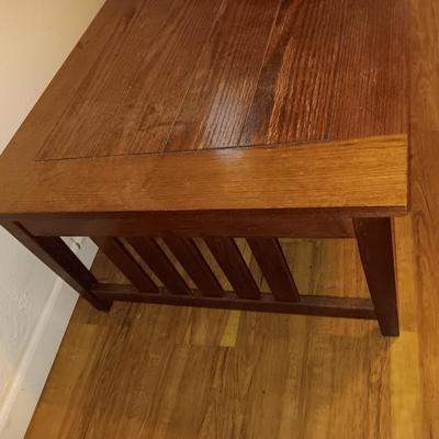 Wood coffee table