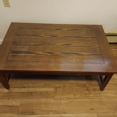 Wood coffee table