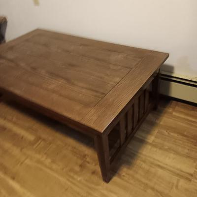 Wood coffee table