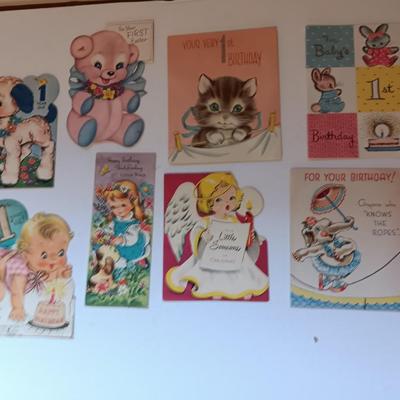 Vintage Baby's 1st cards - Hallmark - Gibson - American Greeting and others