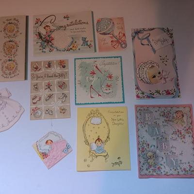 Vintage Welcome Baby cards - Hallmark - Gibson - American Greeting and others (1)