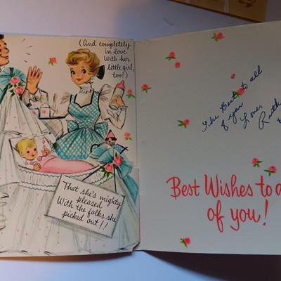 Vintage Welcome! Baby cards - Hallmark - Gibson - American Greeting -(2)