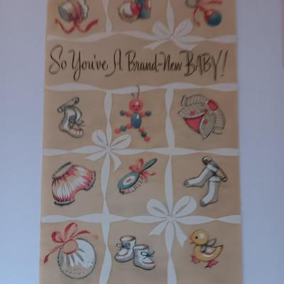 Vintage Welcome! Baby cards - Hallmark - Gibson - American Greeting -(2)