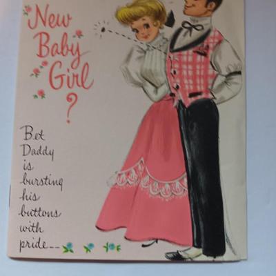 Vintage Welcome! Baby cards - Hallmark - Gibson - American Greeting -(2)