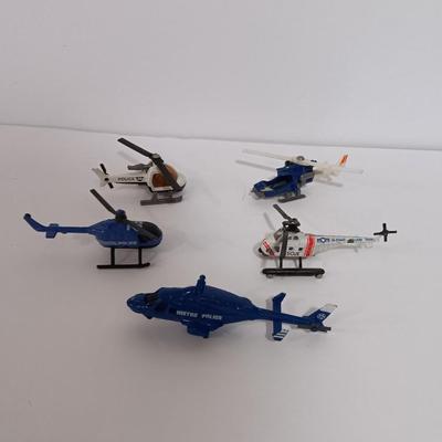 Four Metal toy helicopters Matchbox and others