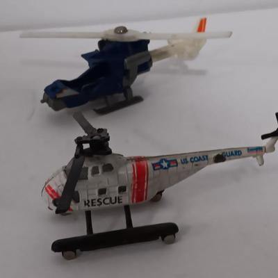 Four Metal toy helicopters Matchbox and others