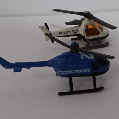 Four Metal toy helicopters Matchbox and others