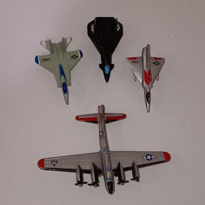 Four vintage Metal toy Airplanes  - Tootsietoy