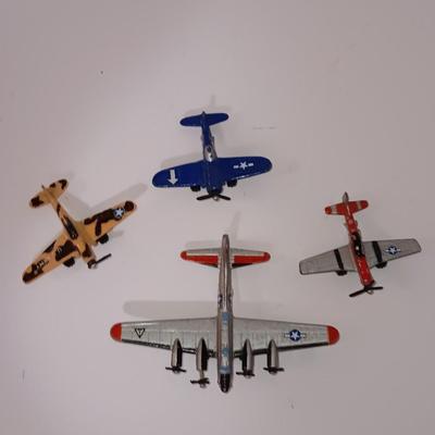 Four vintage Metal toy Airplanes  - Tootsietoy