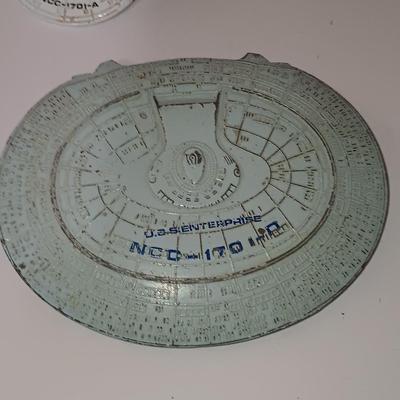 3 vintage metal Star Trek Starship Enterprise