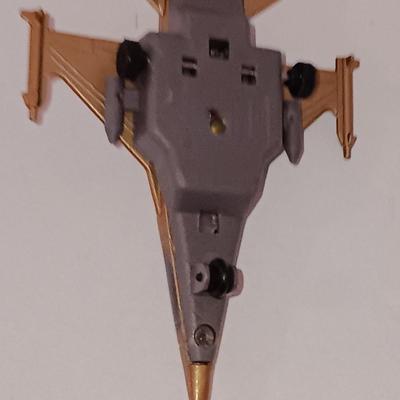 Three vintage die cast planes and a plastic Blimp