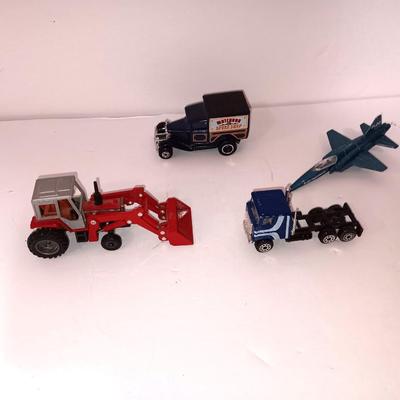 Die cast toy assortment, tractor - semi truck - Airplane Tiger Mark - Matchbox -