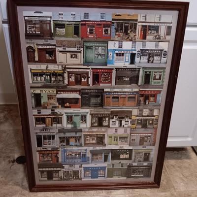 Framed Pubs & Shops of Ireland wall art