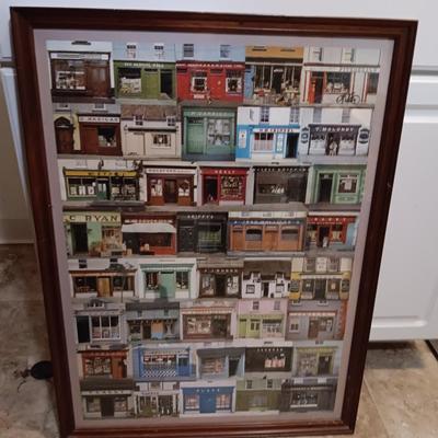 Framed Pubs & Shops of Ireland wall art