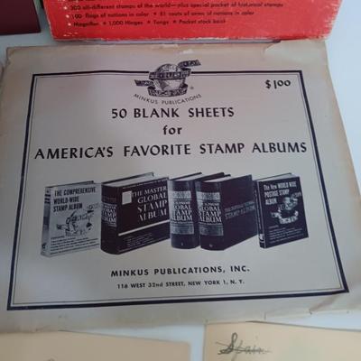 The New World-wide Stamp Collector's Outfit with Stamp Collection