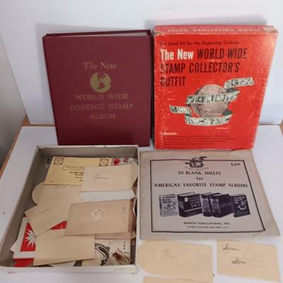 The New World-wide Stamp Collector's Outfit with Stamp Collection