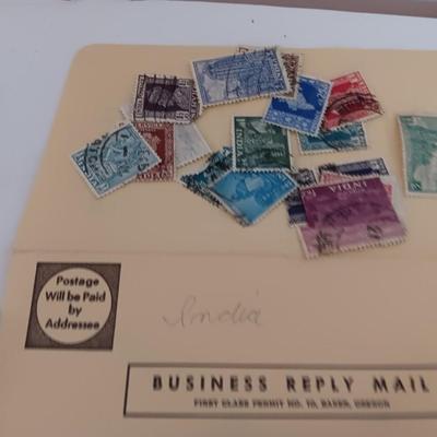 The Stamp book with stamps - and extra loose stamps too Postage stamp collection
