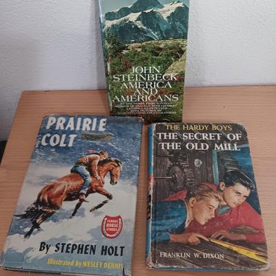 Books - John Steinbeck - Stephen Holt - Franklin Dixon - all older books!