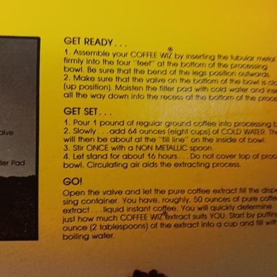 Coffee Wiz Cold water brew - with Melitta Aroma - Roast Coffee Bean Roaster