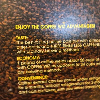 Coffee Wiz Cold water brew - with Melitta Aroma - Roast Coffee Bean Roaster