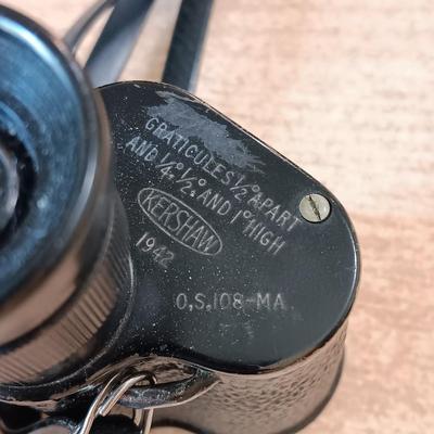 A Pair of WWII Military issued field Binoculars BY KERSHAW. DATED 1942