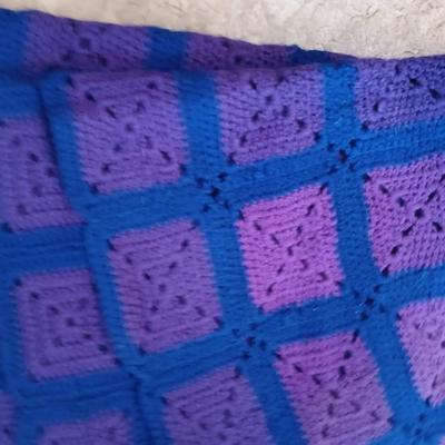 Three crocheted Afghans