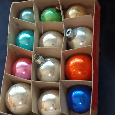 Shiny Brite Christmas ornament glass bulbs Vintage Christmas
