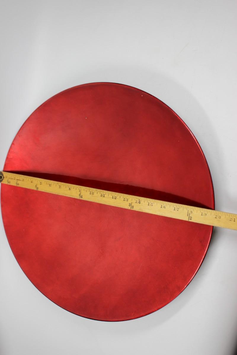 Large Round Reflective Red Display Dish