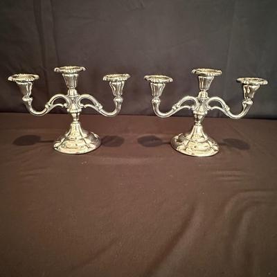 Sterling Silver Candelabras & Gorham Sterling Candle Holders (LR-KL)