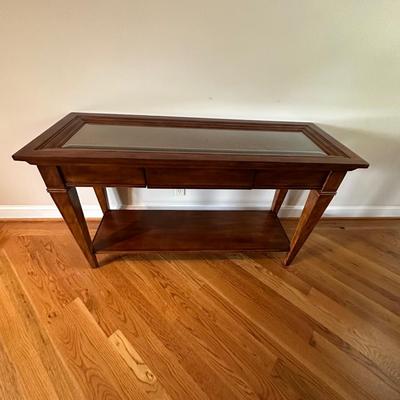 Wooden Console Table with Glass Top (EW-KL)