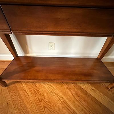 Wooden Console Table with Glass Top (EW-KL)