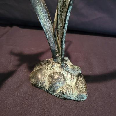 Metal Floral and Hummingbird Statue (LR-DW)