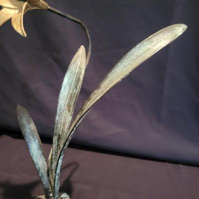 Metal Floral and Hummingbird Statue (LR-DW)