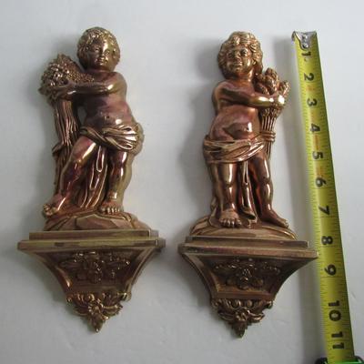 Vintage Syroco USA 1969 Angel Wall Plaques