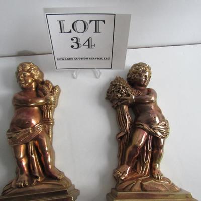 Vintage Syroco USA 1969 Angel Wall Plaques