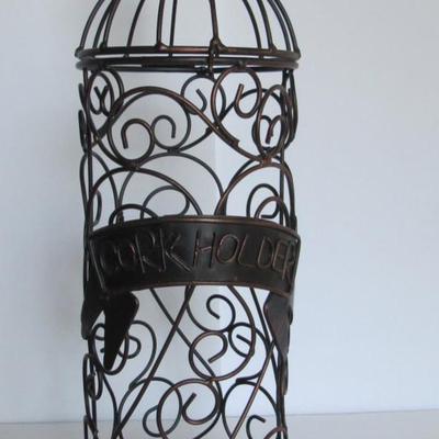 Lot 38:  Metal Wine Bottle Holder
