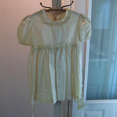 Lot 54:  Vintage Girls Ivory Colored Dress, Lace Trim