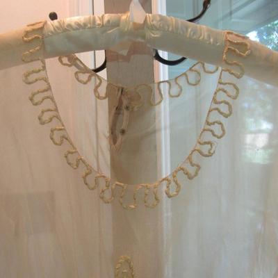 Lot 55:  Antique Very Thin Fragile Sheer Top With Ribbon Trim