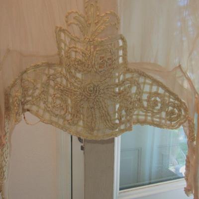 Lot 55:  Antique Very Thin Fragile Sheer Top With Ribbon Trim