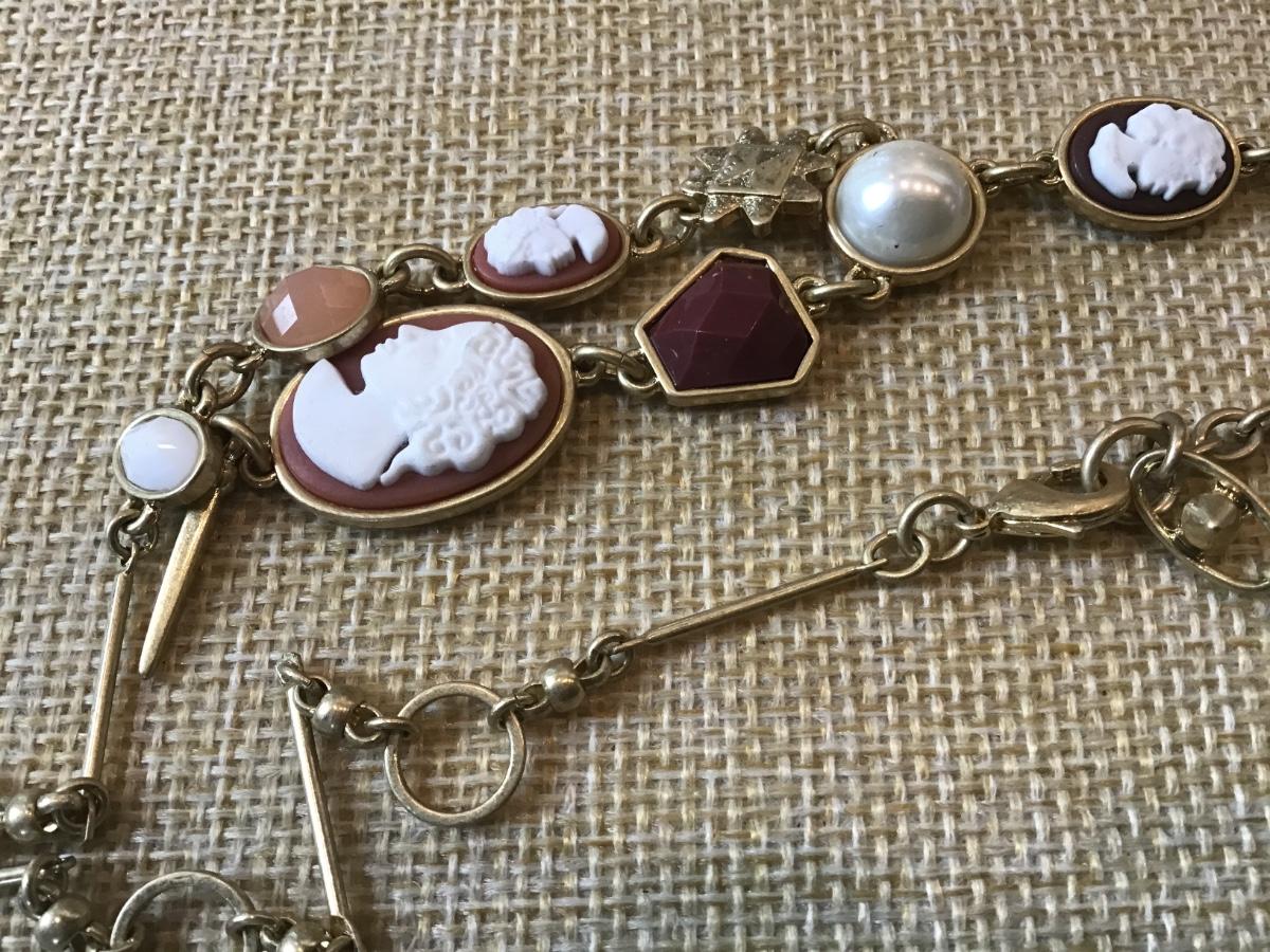 Cabi Fall 2021 Cameo style Necklace Vintage style