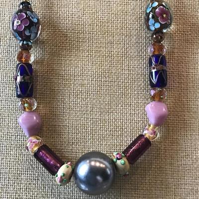 Multi Glass Beaded Necklace