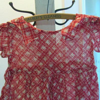 Lot 57:  Vintage Childs Dress Sheer Lightweight Dress, No Makers Labels