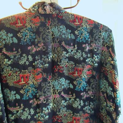 Lot 58:  Vintage 42" Long Tapestry Style Over Coat, Size Unknown, Very Nice Condition