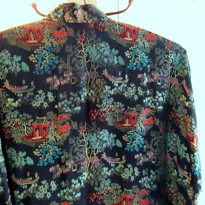 Lot 58:  Vintage 42" Long Tapestry Style Over Coat, Size Unknown, Very Nice Condition