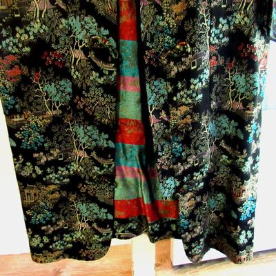 Lot 58:  Vintage 42" Long Tapestry Style Over Coat, Size Unknown, Very Nice Condition