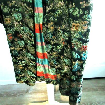 Lot 58:  Vintage 42" Long Tapestry Style Over Coat, Size Unknown, Very Nice Condition