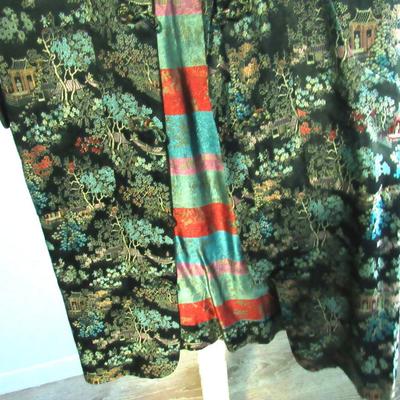 Lot 58:  Vintage 42" Long Tapestry Style Over Coat, Size Unknown, Very Nice Condition
