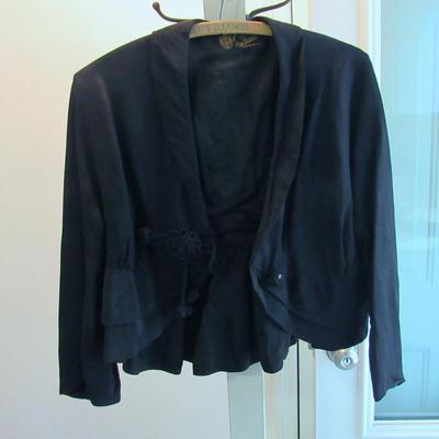 Lot 61:  Antique Black Fancy Short Jacket Top, Read Description, See All Photos